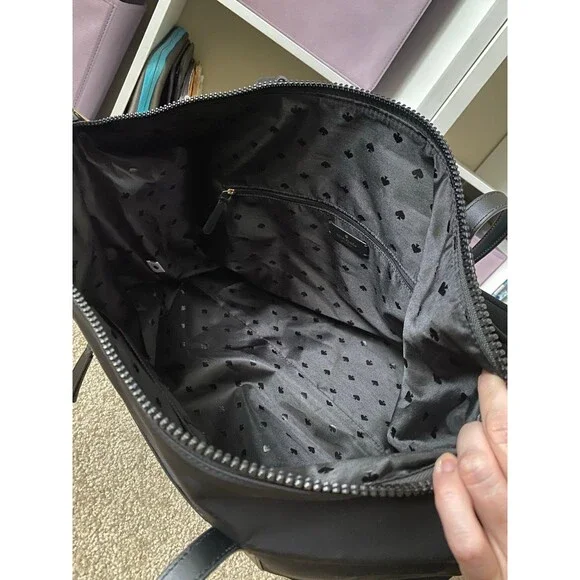 Kate Spade Jae Weekender Bag Large Black Nylon Bag Trolley Sleeve EUC Bags